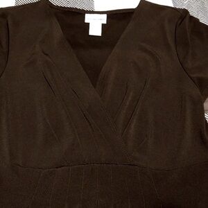 Elegant Black V-Neck Dress